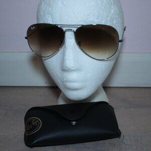 Ray-Ban Metal Silver Aviator Brown Lens Sunglasses